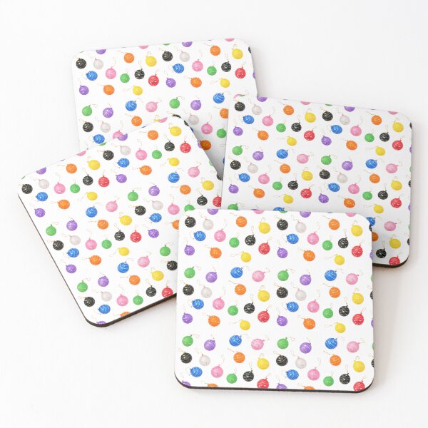 Item preview, Japanese Festival Yo-yo Balloons - White Background ver.- Colorful Water Balloon Pattern designed and sold by SaoriJapanBy.