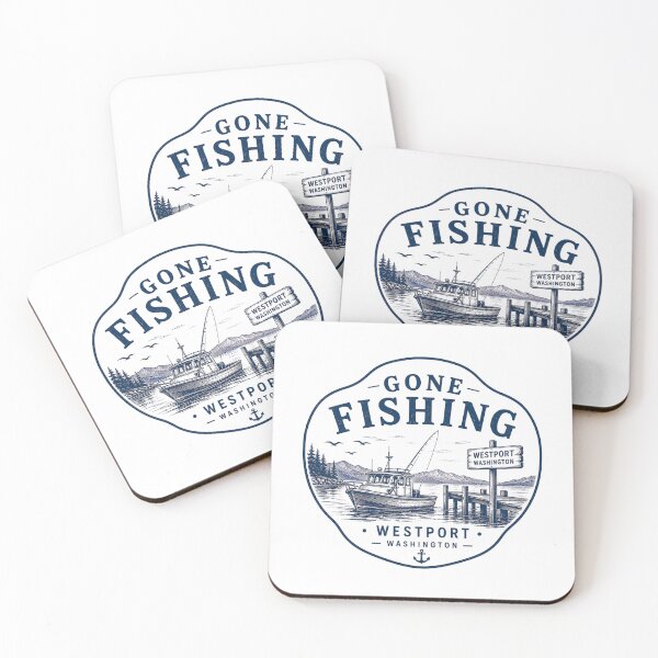 Item preview, Gone Fishing Westport Washington  designed and sold by PamLeeDesign.