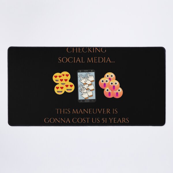 Item preview, Checking Social Media 51 Years Funny Interstellar Parody designed and sold by Mircea786.