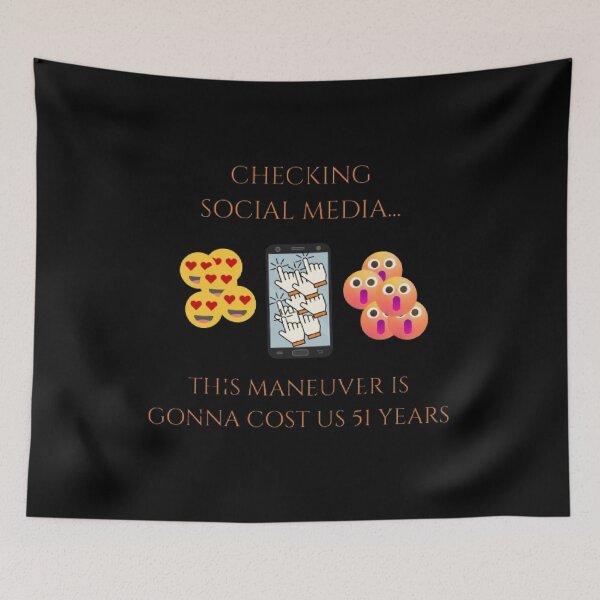 Item preview, Checking Social Media 51 Years Funny Interstellar Parody designed and sold by Mircea786.
