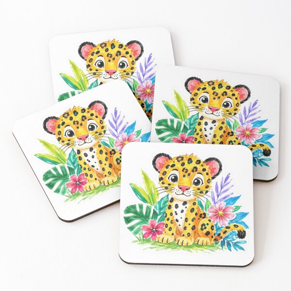 Item preview, Childlike Watercolor Baby Jaguar designed and sold by Snurly.