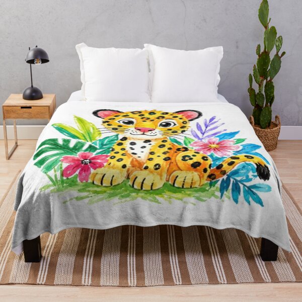 Item preview, Childlike Watercolor Baby Jaguar designed and sold by Snurly.