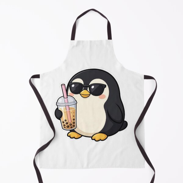 Item preview, Cute Penguin Drinking Boba Tea Kawaii designed and sold by BobaCatDesign.