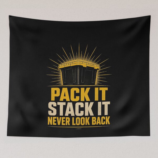 Item preview, Pack It Stack It Never Look Back Storage Crate designed and sold by elderberry.