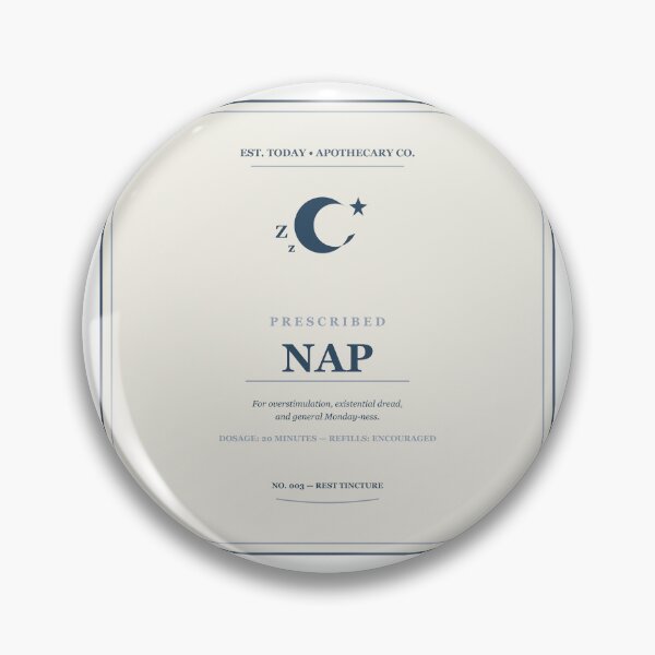 Item preview, Prescribed Nap Vintage Apothecary Label Sticker Design designed and sold by Mega-Shopping.