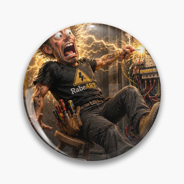 Item preview, Funny Electrician Shocked at Work designed and sold by RabeART.