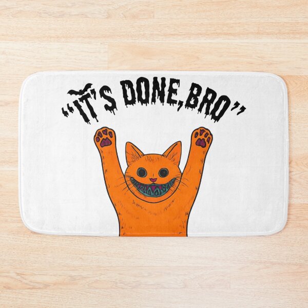 Item preview, "It's Done, Bro" Cute Yet Creepy Cat  designed and sold by orbysnow.