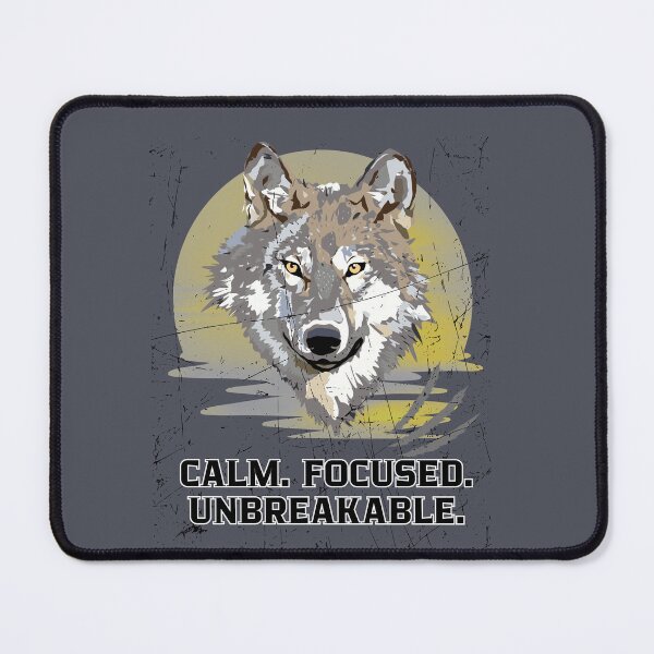 Item preview, Calm Focused Unbreakable Wolf designed and sold by AhmadAnnaPrints.