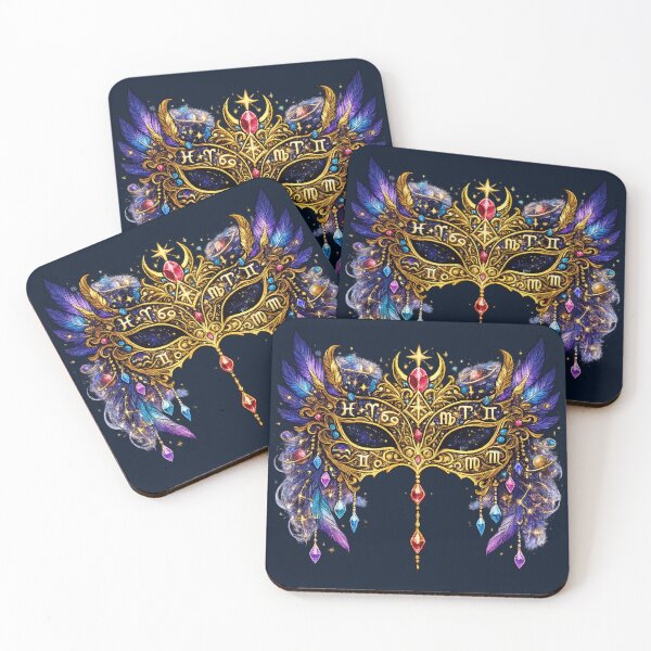 Item preview, Celestial Zodiac Masquerade Mask | Mystic Astrology Carnival | Fantasy Art designed and sold by irfanshikh.