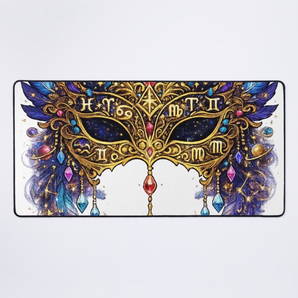 Item preview, Celestial Zodiac Masquerade Mask | Mystic Astrology Carnival | Fantasy Art designed and sold by irfanshikh.