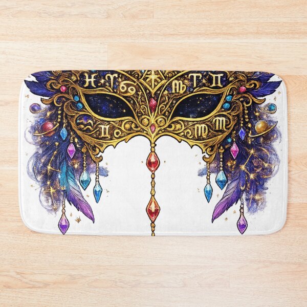 Item preview, Celestial Zodiac Masquerade Mask | Mystic Astrology Carnival | Fantasy Art designed and sold by irfanshikh.