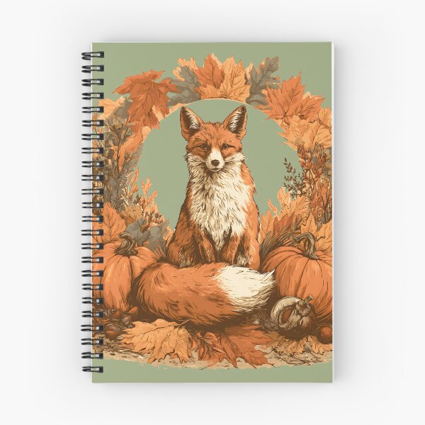 Item preview, Autumn Fox with Pumpkins & Maple Leaves | Cozy Woodland Wildlife Fall Illustration designed and sold by KAM-KAM-STORE.