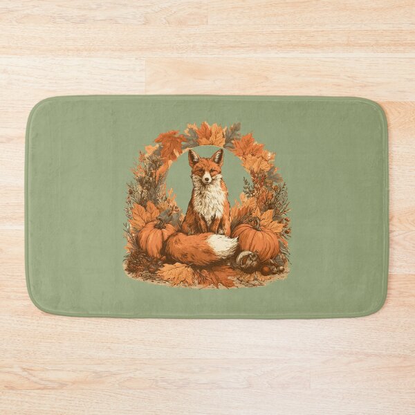 Item preview, Autumn Fox with Pumpkins & Maple Leaves | Cozy Woodland Wildlife Fall Illustration designed and sold by KAM-KAM-STORE.