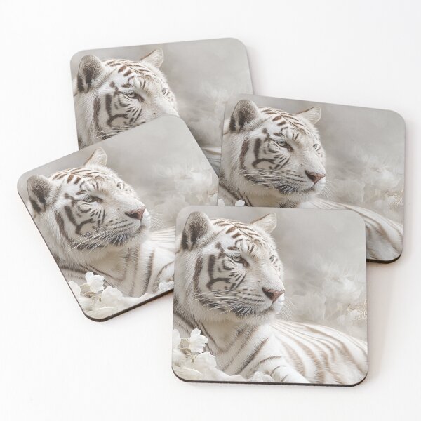 Item preview, White Tiger In An Ethereal Garden designed and sold by TreatLLC.