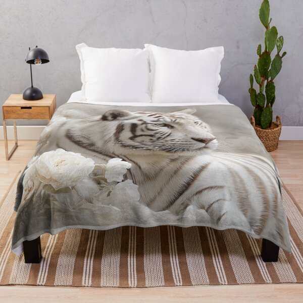 Item preview, White Tiger In An Ethereal Garden designed and sold by TreatLLC.