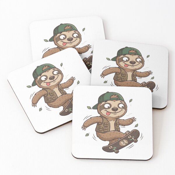Item preview, Cute sloth skateboarding, funny sports design, Sports Gift designed and sold by BobaTeeStore.