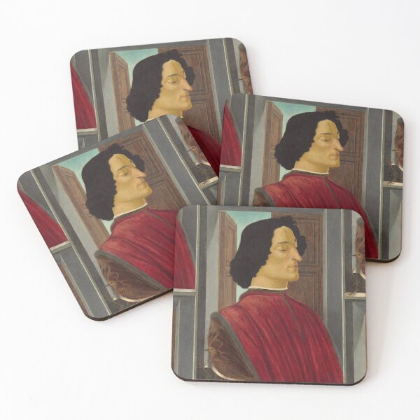 Item preview, Renaissance Nobleman Profile Portrait in Red designed and sold by artofuniverse.