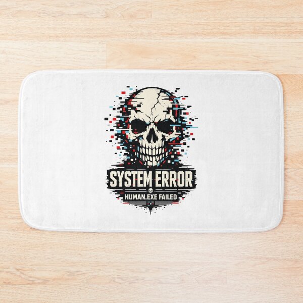 Item preview, System Error Human.exe Failed — Skull Glitch Cyber Humor Graphic designed and sold by digijob.