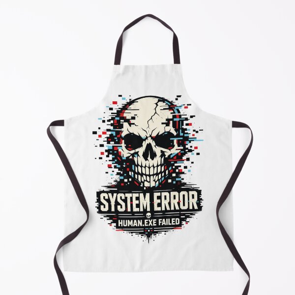 Item preview, System Error Human.exe Failed — Skull Glitch Cyber Humor Graphic designed and sold by digijob.