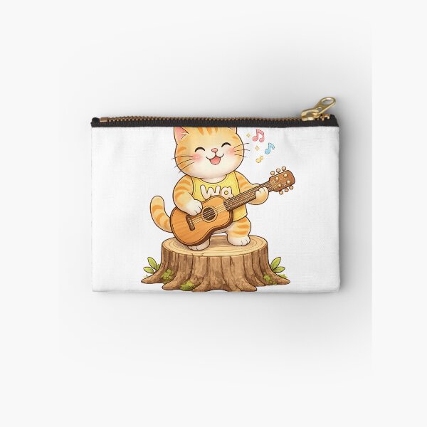 Item preview, Kawaii Orange Cat Guitar Player Cute Music Cat Design designed and sold by Wawa5656.