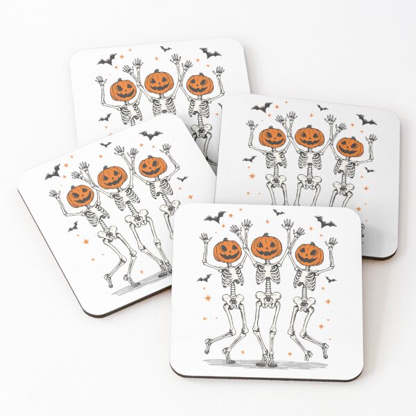 Item preview, Dancing Pumpkin Skeletons Funny Halloween Spooky Party Design designed and sold by wecrea.
