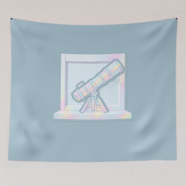 Item preview, Pastel Rainbow Telescope Sticker designed and sold by Hari Arts.