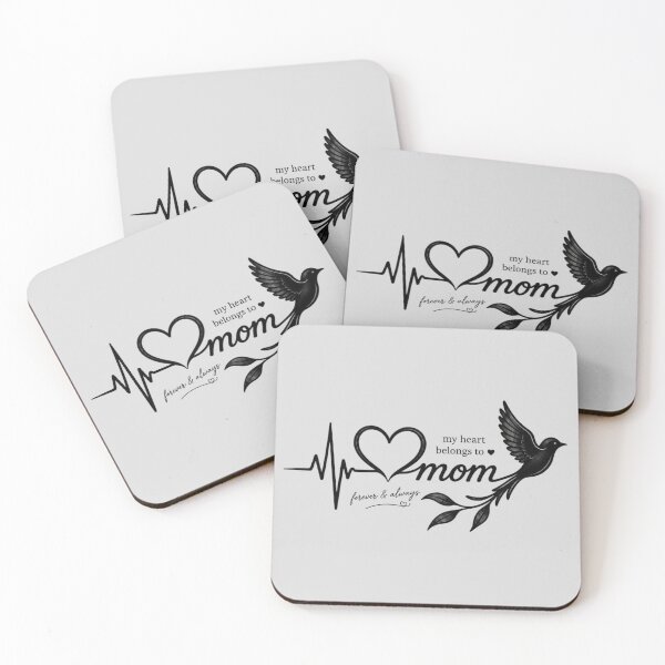 Item preview, Heartbeat Heart Mom Bird Minimalist Line Art | Mother’s Love | Elegant Tattoo Style Gift for Mom designed and sold by  Mirai_Art  ⭐⭐⭐⭐.