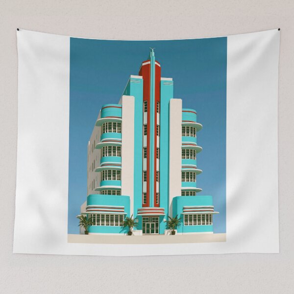 Item preview, Wall Art - Postcard - Vibrant Deco Architecture designed and sold by ForeverPrintsOK.