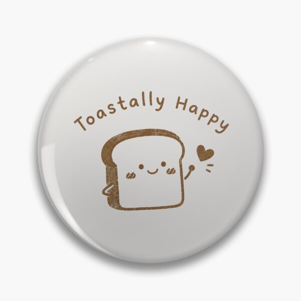Item preview, Toastally Happy Cute Kawaii Toast Bread Funny Food Pun Illustration designed and sold by Eathusiast.