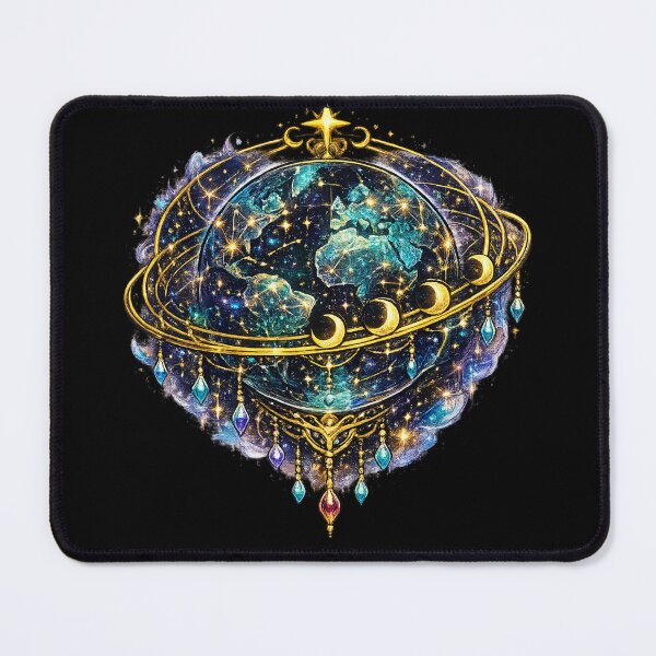 Item preview, Celestial Earth Globe Zodiac Astrology Fantasy Cosmic Planet Premium Sticker T-Shirt designed and sold by irfanshikh.