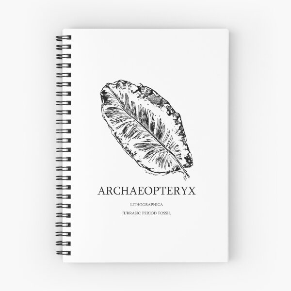 Item preview, Archaeopteryx Lithographica Feather Fossil - Minimalist Linocut Paleontology designed and sold by cyareq.