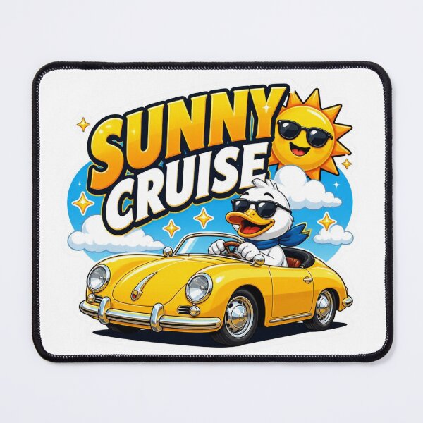 Item preview, Sunny Cruise Cute Car Graphic PNG | Kawaii Duck Sports Car Sticker | Summer Streetwear Design | Retro Automotive Vinyl Decal designed and sold by Stylestickers55.