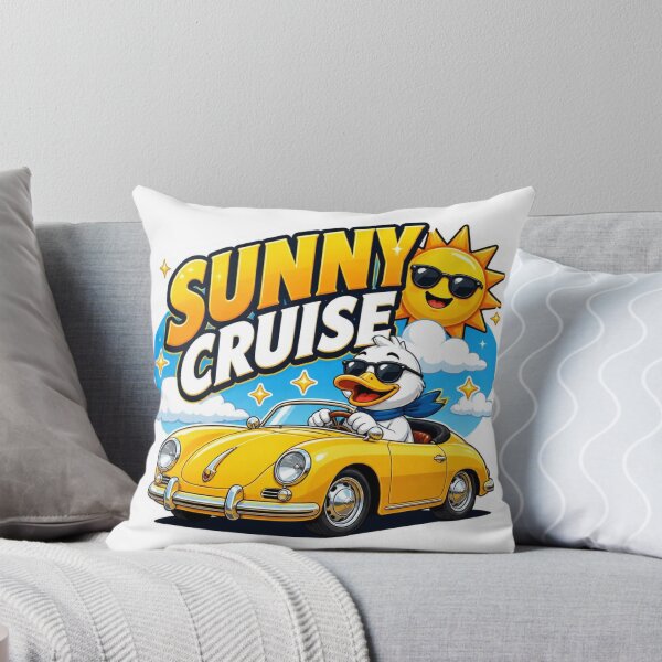 Item preview, Sunny Cruise Cute Car Graphic PNG | Kawaii Duck Sports Car Sticker | Summer Streetwear Design | Retro Automotive Vinyl Decal designed and sold by Stylestickers55.