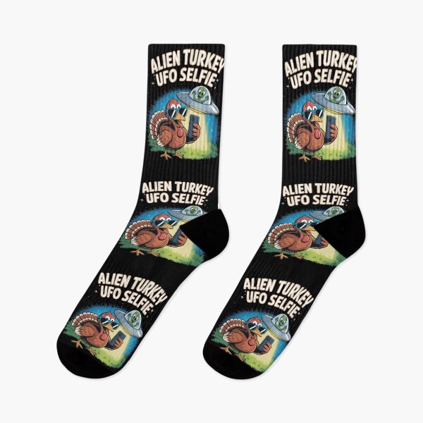 Item preview, Alien Turkey UFO Selfie Funny Space Thanksgiving Meme Design designed and sold by SkymarArt.