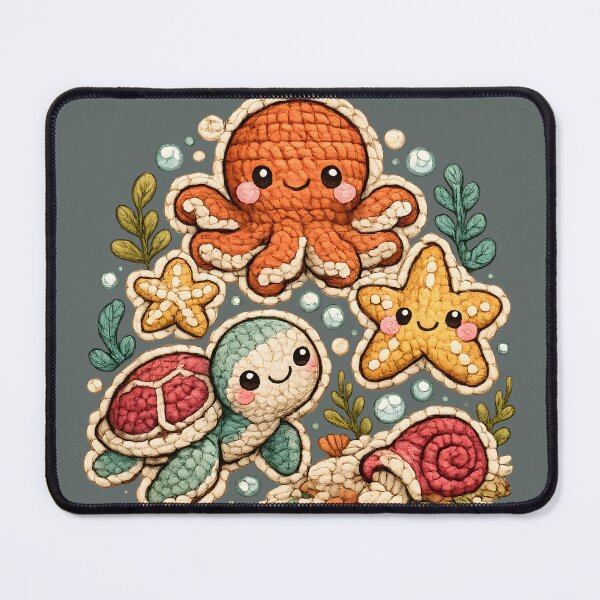 Item preview, Cute Crochet Sea Animals | Kawaii Octopus Turtle Starfish Ocean Friends designed and sold by KAM-KAM-STORE.