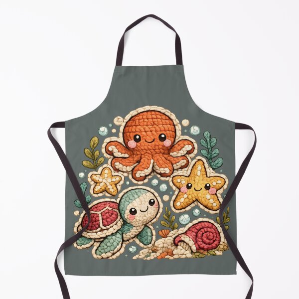 Item preview, Cute Crochet Sea Animals | Kawaii Octopus Turtle Starfish Ocean Friends designed and sold by KAM-KAM-STORE.