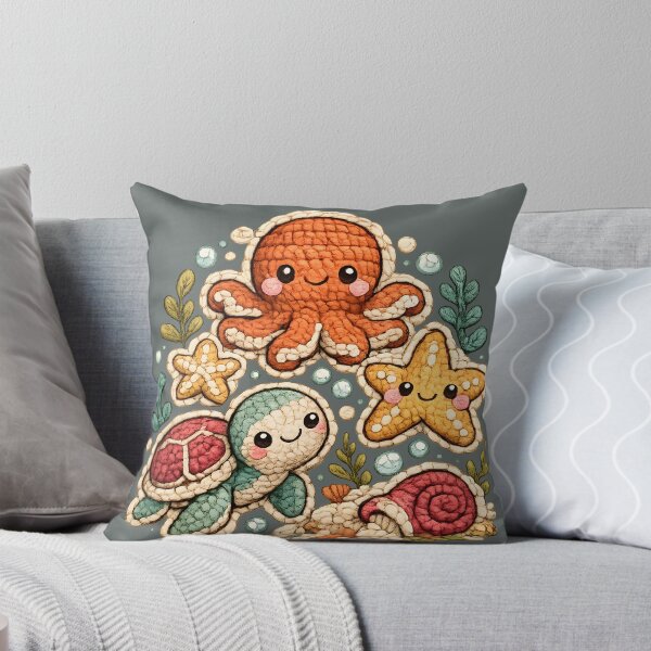 Item preview, Cute Crochet Sea Animals | Kawaii Octopus Turtle Starfish Ocean Friends designed and sold by KAM-KAM-STORE.