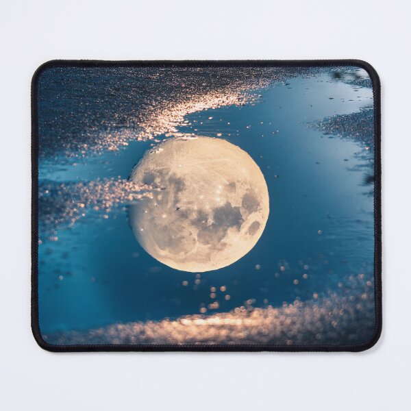 Item preview, Full moon reflecting in puddle of water designed and sold by Photopat.