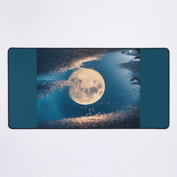 Item preview, Full moon reflecting in puddle of water designed and sold by Photopat.