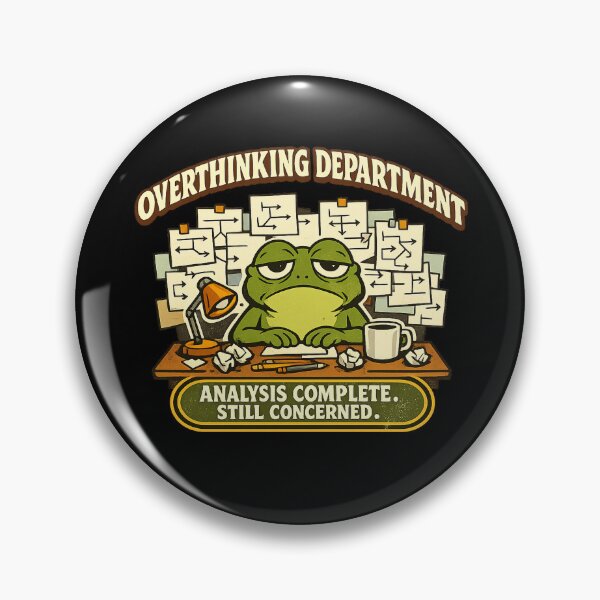 Item preview,  Overthinking Department Frog – Analysis Complete Still Concerned designed and sold by Concrete Coffee Studio.