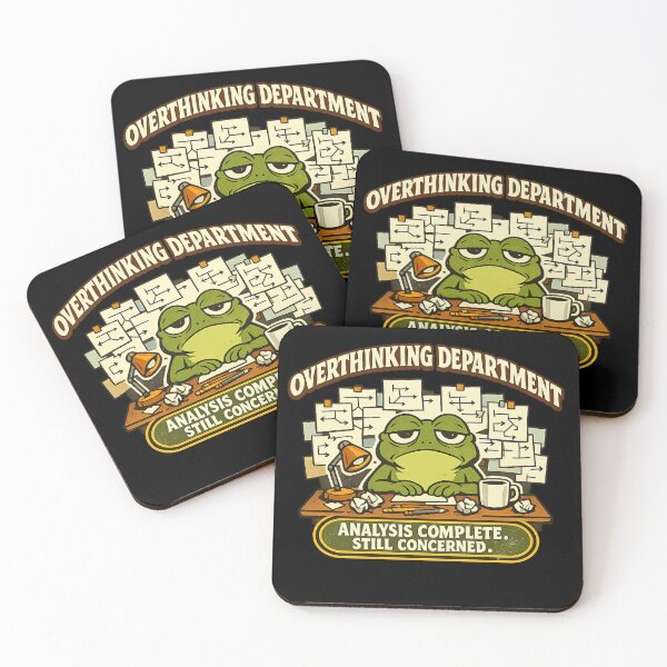 Item preview,  Overthinking Department Frog – Analysis Complete Still Concerned designed and sold by Concrete Coffee Studio.