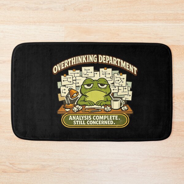 Item preview,  Overthinking Department Frog – Analysis Complete Still Concerned designed and sold by Concrete Coffee Studio.