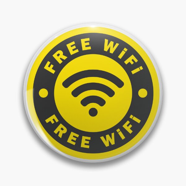 Item preview, Free WiFi Warning Sign Sticker designed and sold by VectorForge Studio.