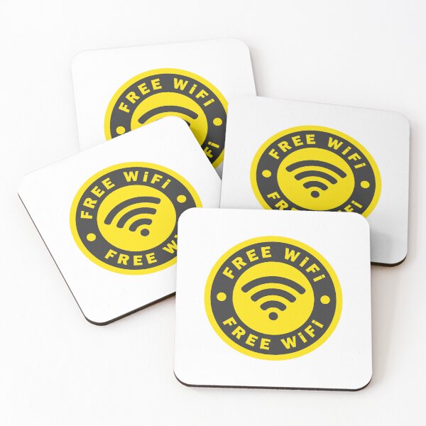 Item preview, Free WiFi Warning Sign Sticker designed and sold by VectorForge Studio.