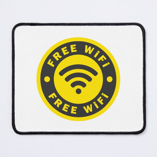 Item preview, Free WiFi Warning Sign Sticker designed and sold by VectorForge Studio.