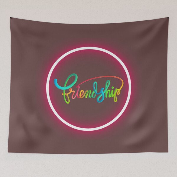Item preview, Colorful Friendship Typography Circle Design designed and sold by CREATIVE HIVE.