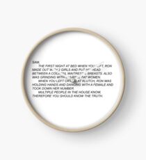 Anonymous Letter To Sammi Clock