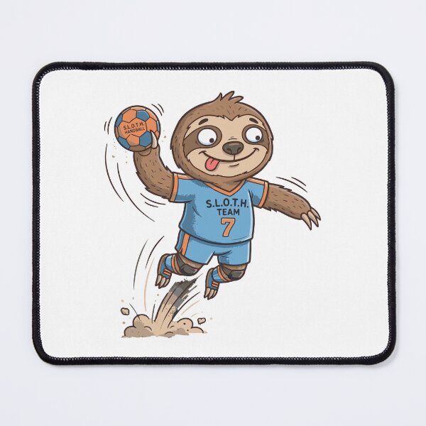 Item preview, Cute sloth handball player, funny sports design, Sports Gift designed and sold by BobaTeeStore.