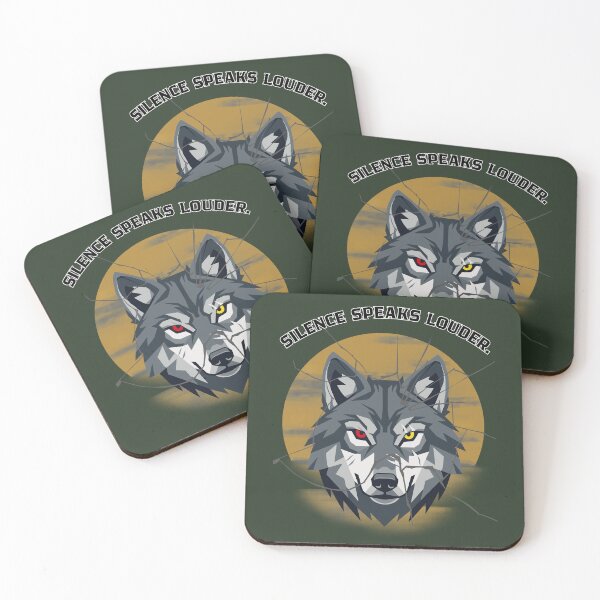 Item preview, Silence Speaks Louder Wolf designed and sold by AhmadAnnaPrints.