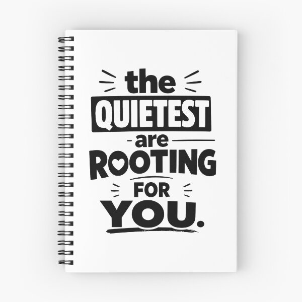 Item preview, The Quietest Are Rooting For You | Minimal Motivational Typography Design designed and sold by Lovestickerco.